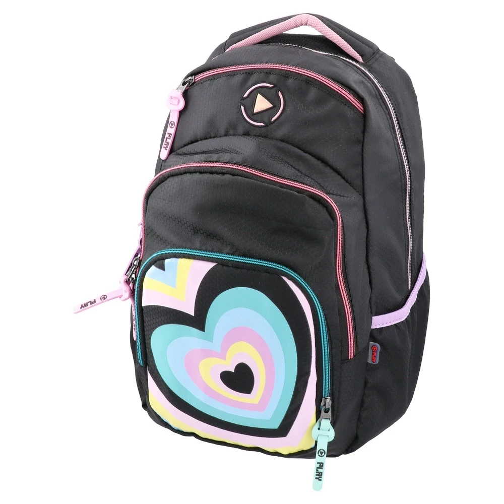 PLAY Ранец за девојчиња „Вљуби се во Космо“, 46x31x28 см, црн