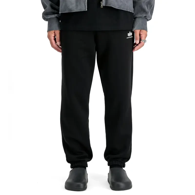 Alpha Industries Машки Долен дел тренерки Basic Small Logo, Црни