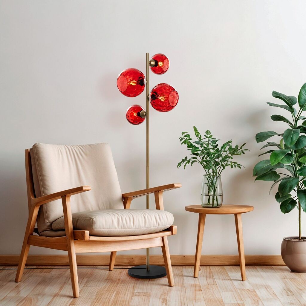 Подна ламба Opviq Benek-20-15-14521, црвена