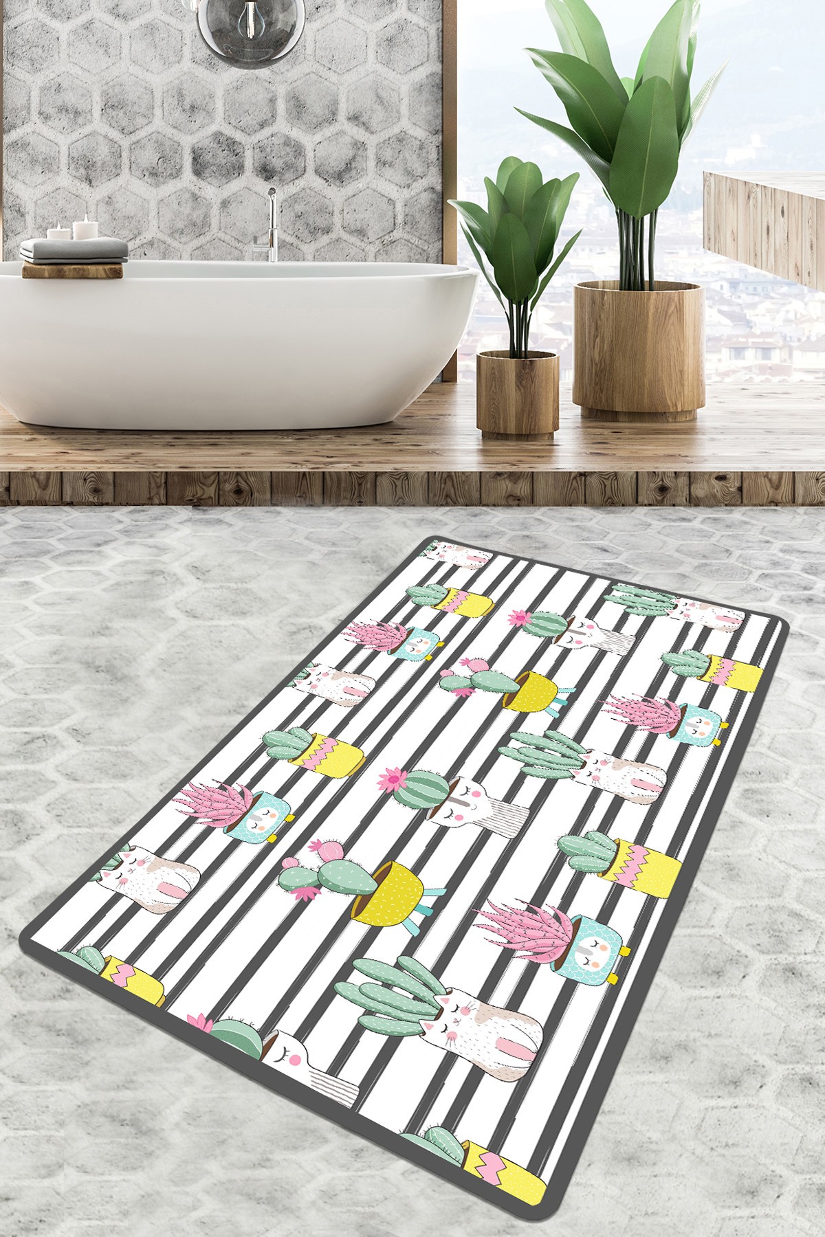 L'essentiel Maison тепих за бања 80x100cm Шарена