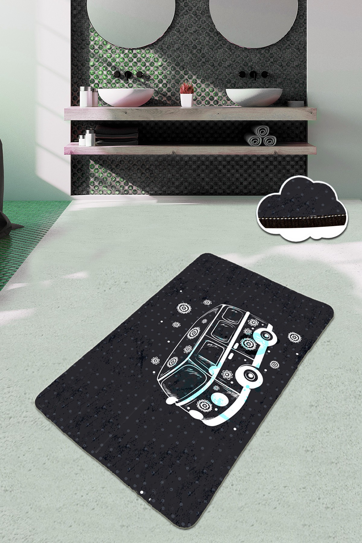 Простирка за бања L'essentiel Maison 70x120cm Шарена