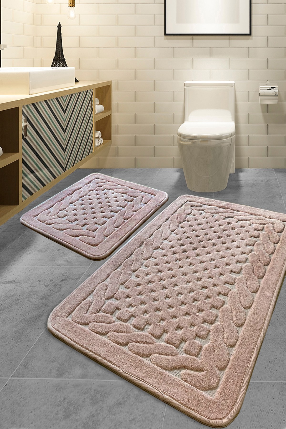 L'essentiel Maison Сет од 2 килими за бања Беж
