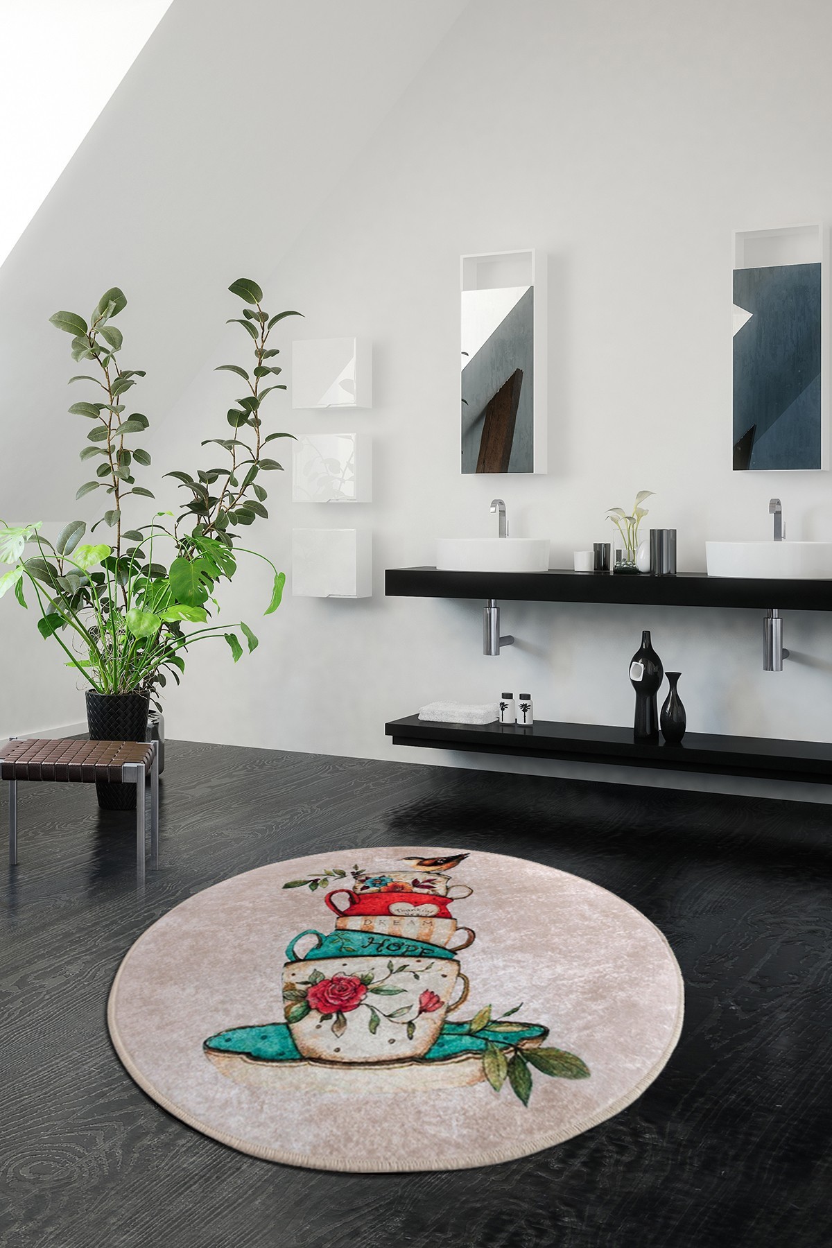 Простирка за бања L'essentiel Maison 100cm Шарена