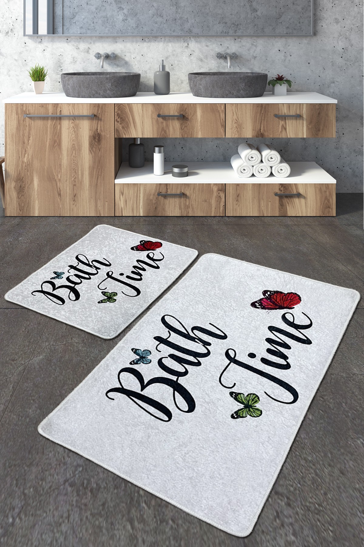 L'essentiel Maison Сет од 2 килими за бања Шарени