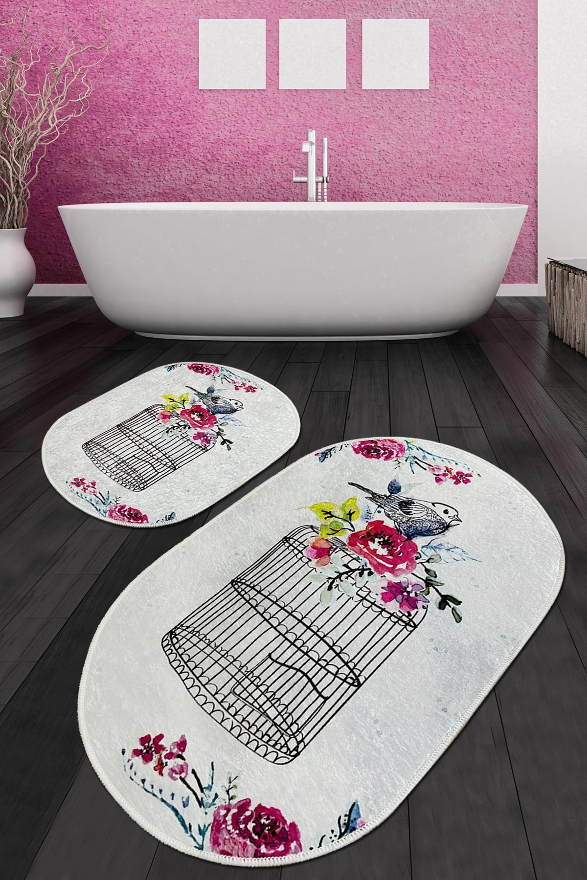 L'essentiel Maison Сет од 2 килими за бања Шарени