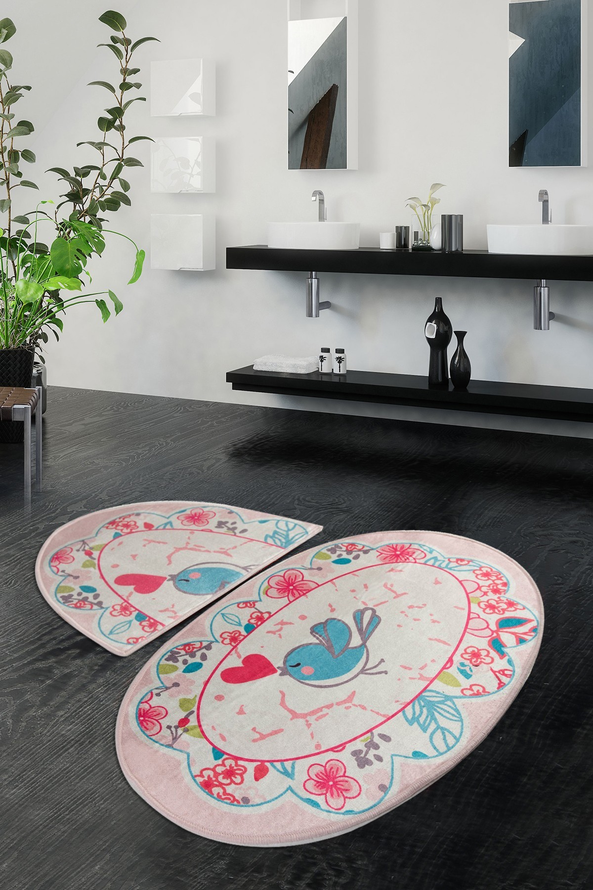 L'essentiel Maison Сет од 2 килими за бања Шарени