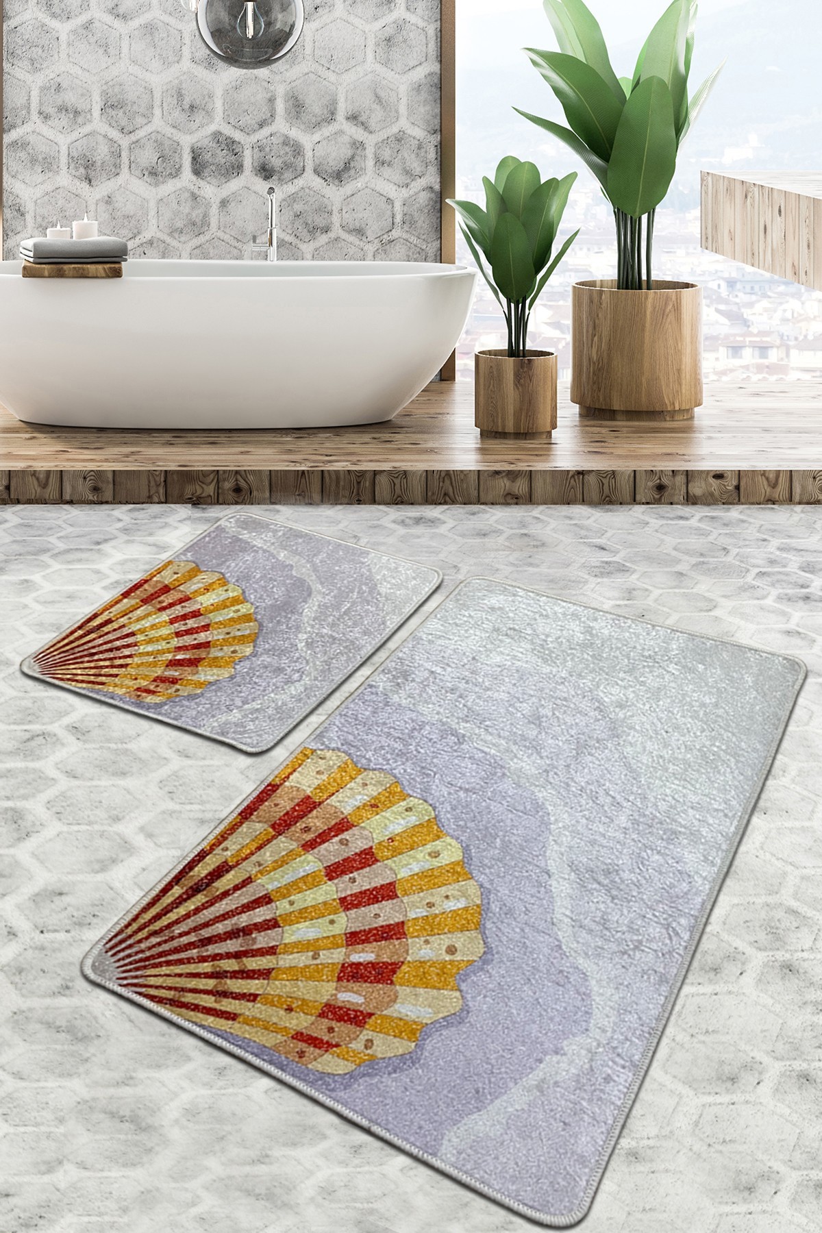 L'essentiel Maison Сет од 2 килими за бања Шарени