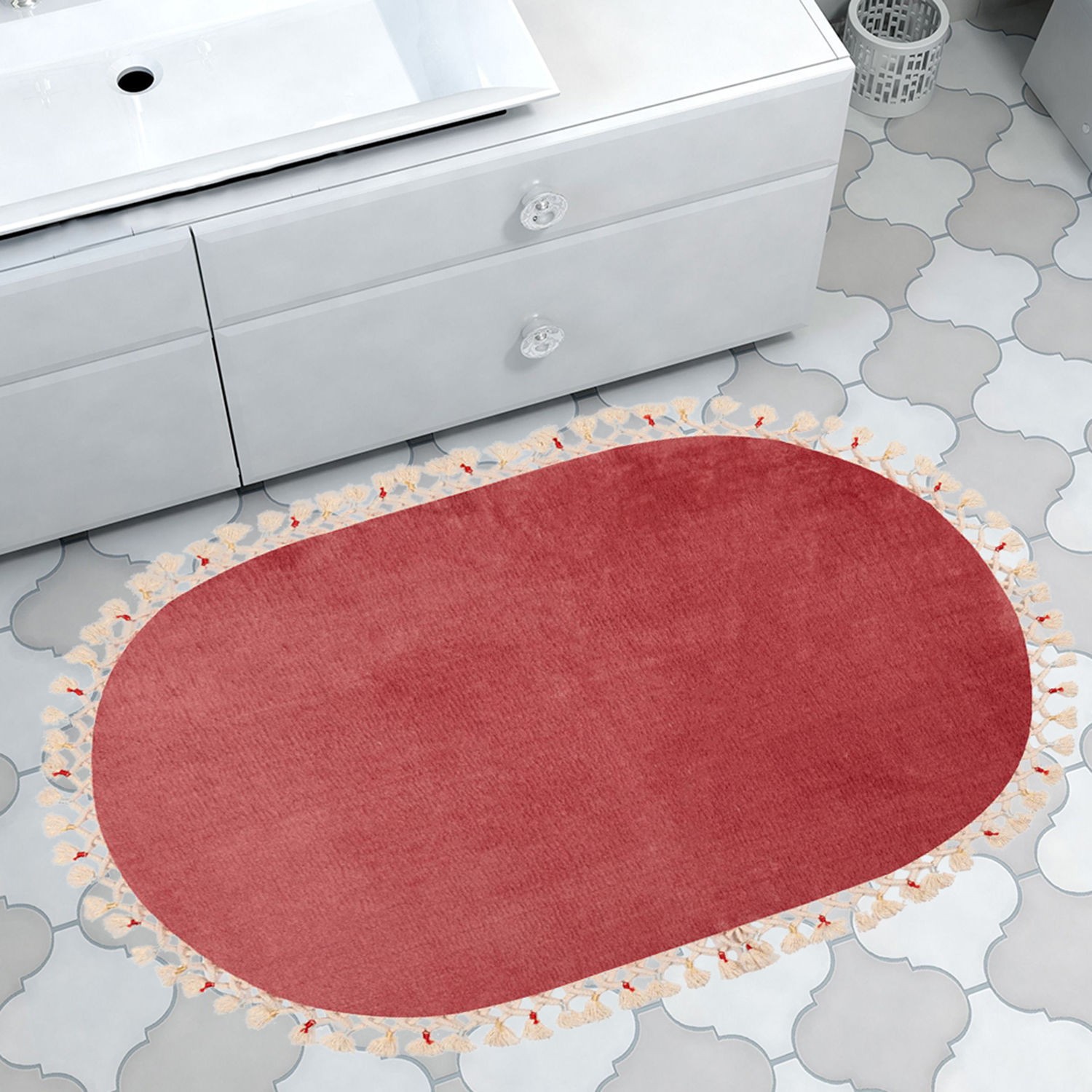 Килим за бања L'essentiel Maison 100x150cm Бордо