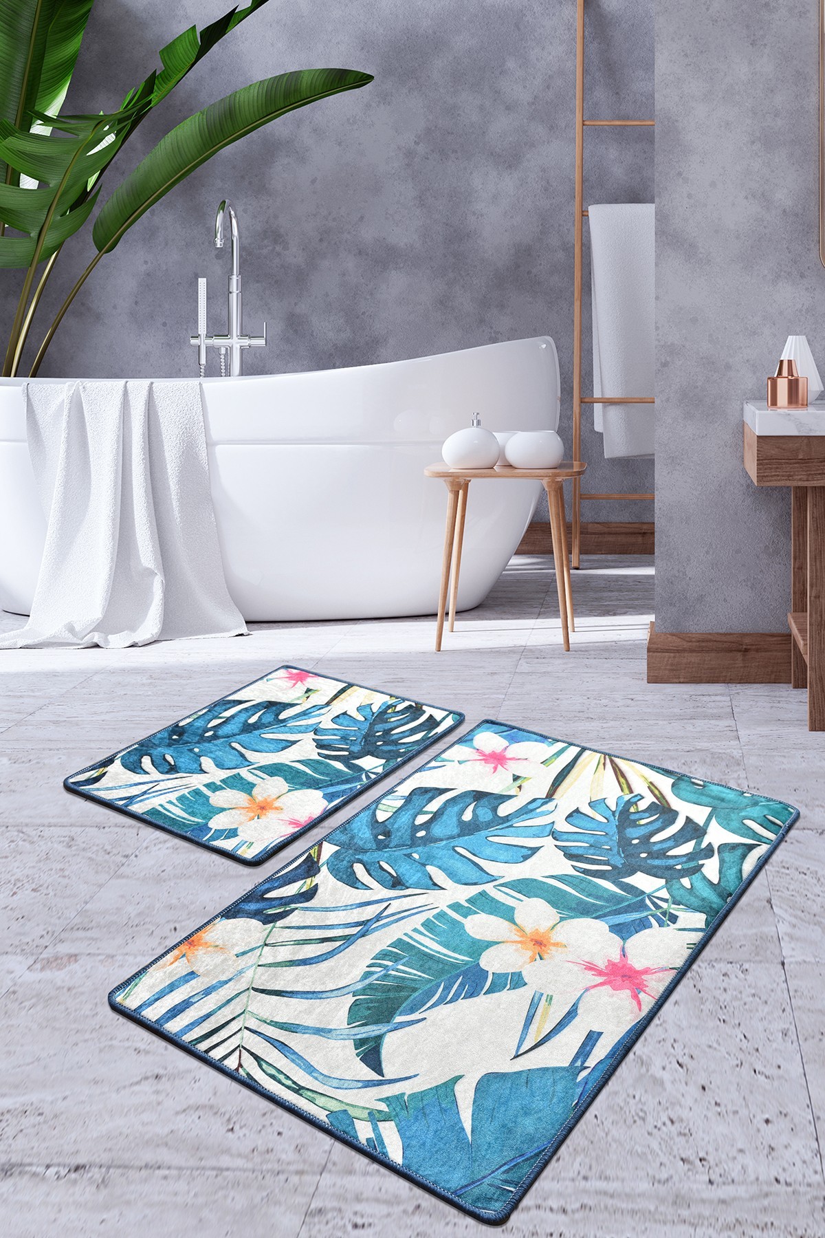 L'essentiel Maison Сет од 2 килими за бања Шарени