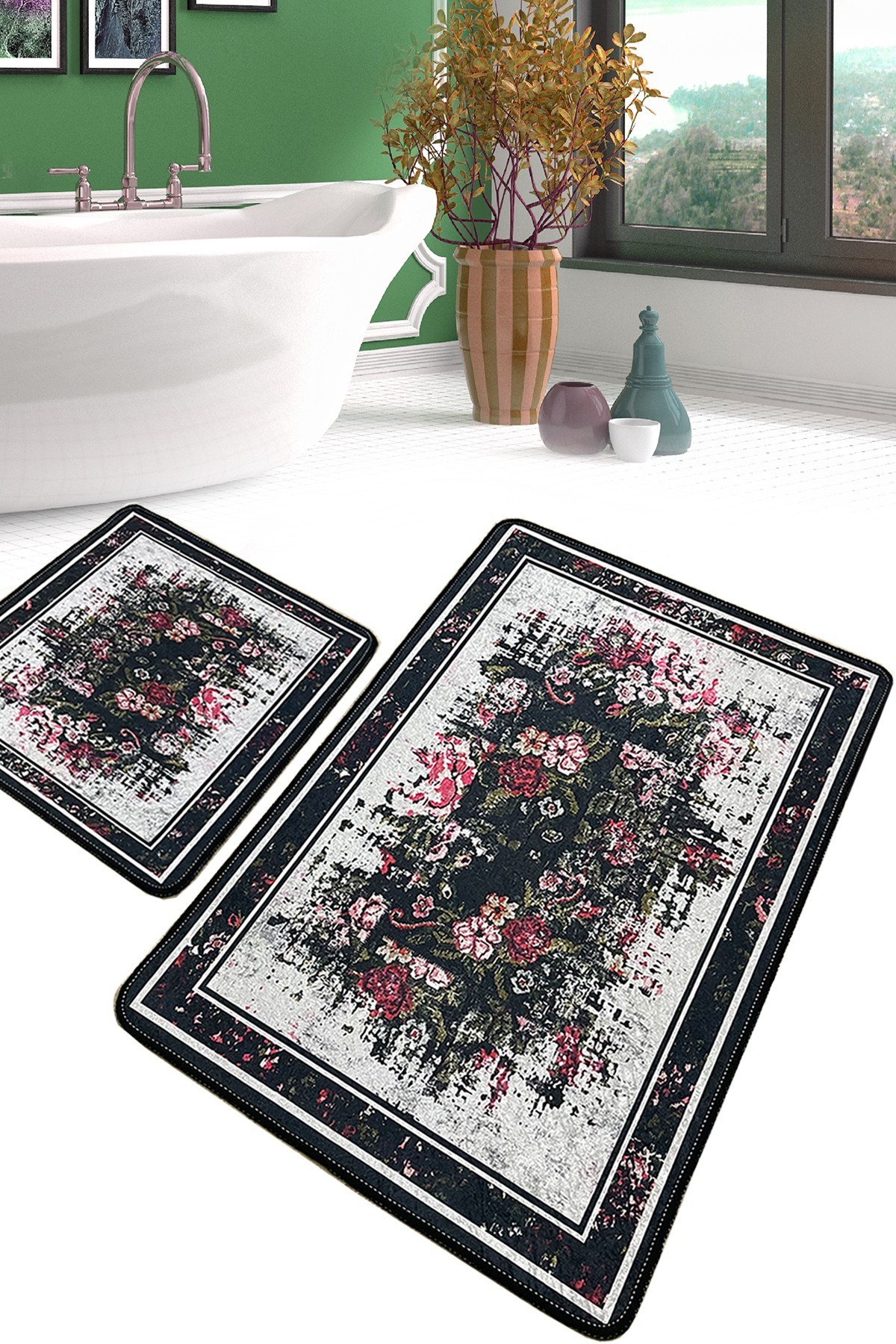 L'essentiel Maison Сет од 2 килими за бања Шарени