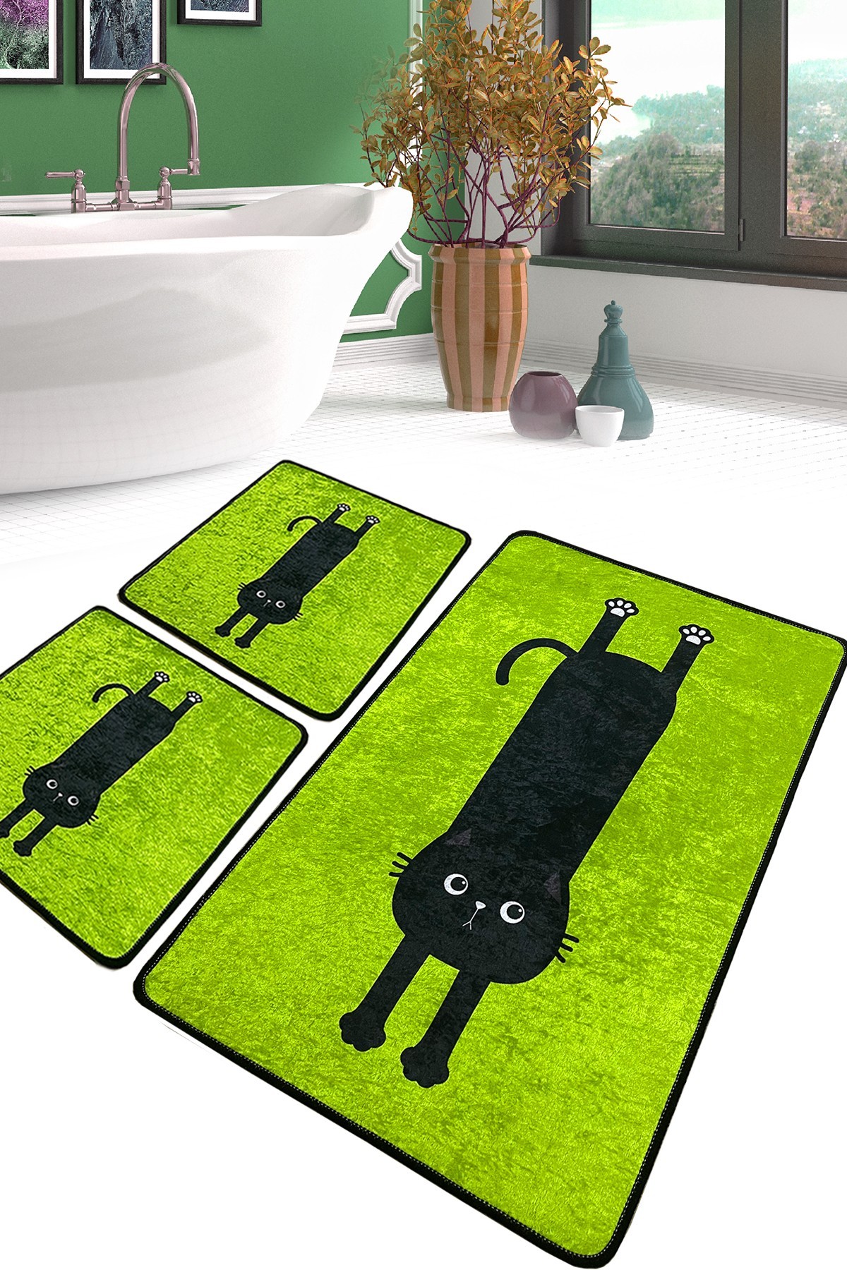 L'essentiel Maison Сет од 3 килими за бања Шарени