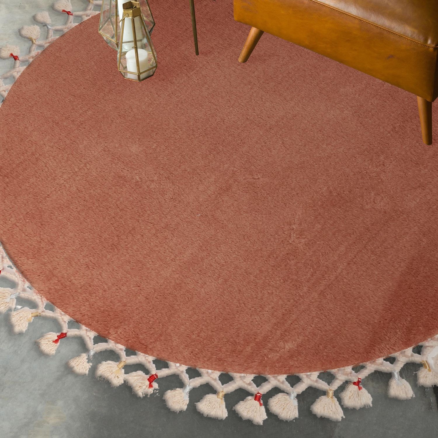 L'essentiel Maison тепих за бања 80x80cm Браун