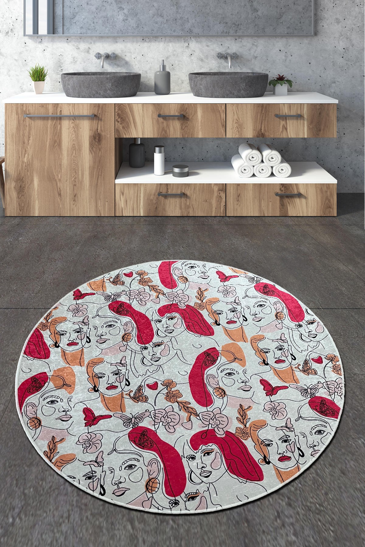 Простирка за бања L'essentiel Maison 80cm Шарена