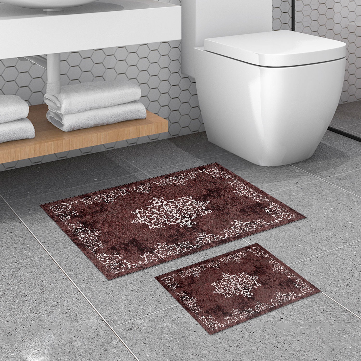 L'essentiel Maison Сет од 2 килими за бања Бордо