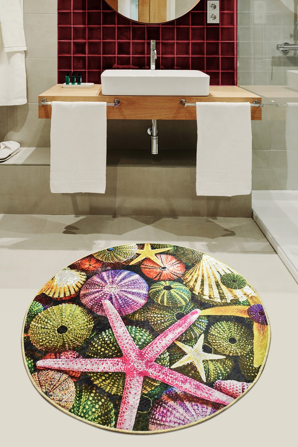 L'essentiel Maison тепих за бања 140cm Шарена