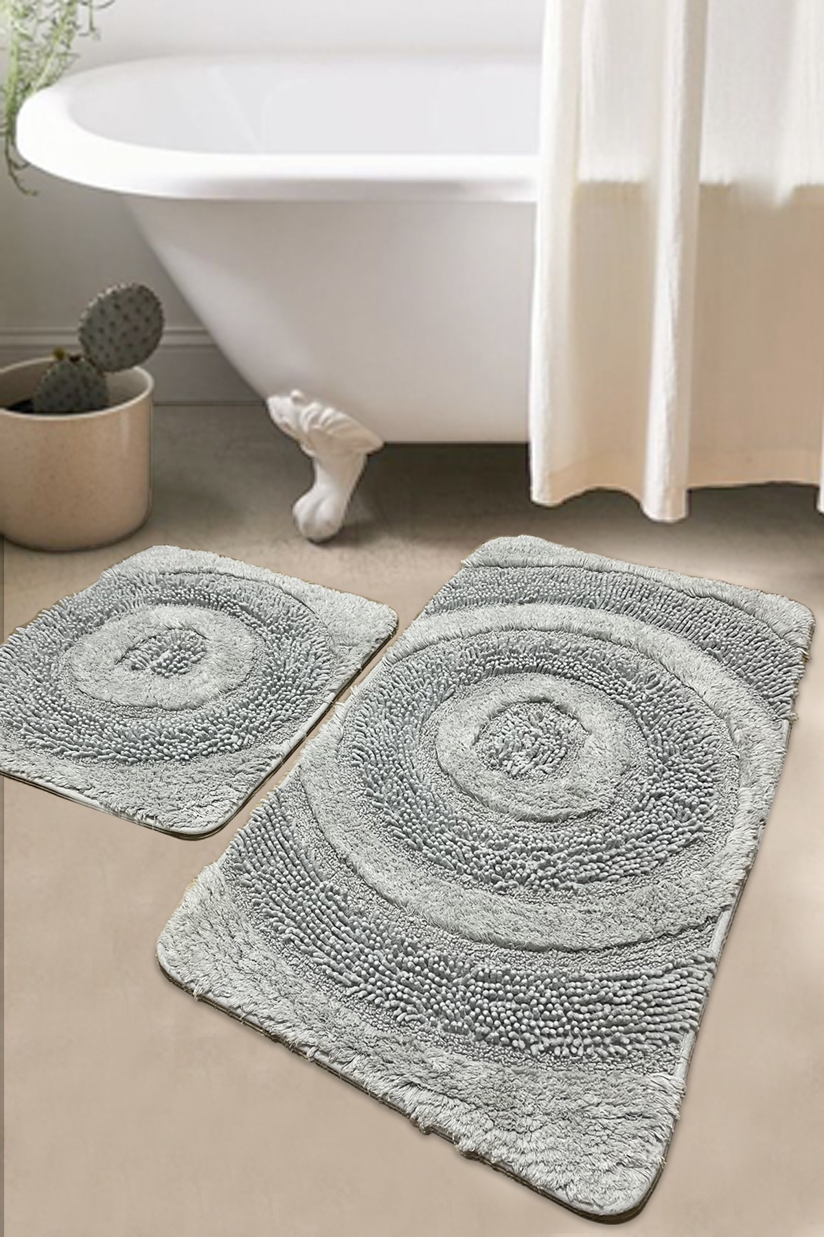 L'essentiel Maison Сет од 2 килими за бања Греј