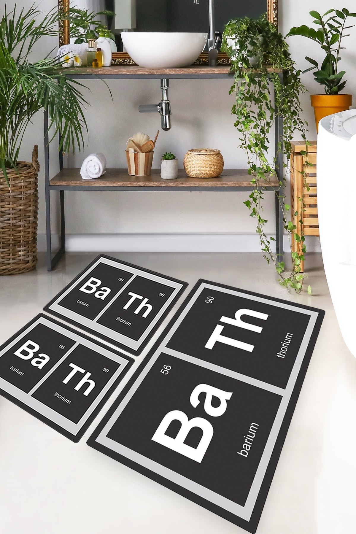 L'essentiel Maison Сет од 3 килими за бања Шарени