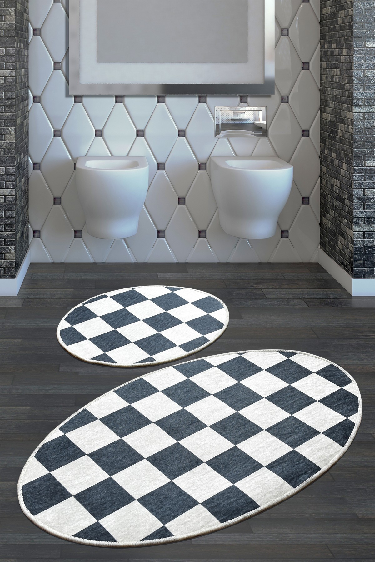 L'essentiel Maison Сет од 2 килими за бања Шарени