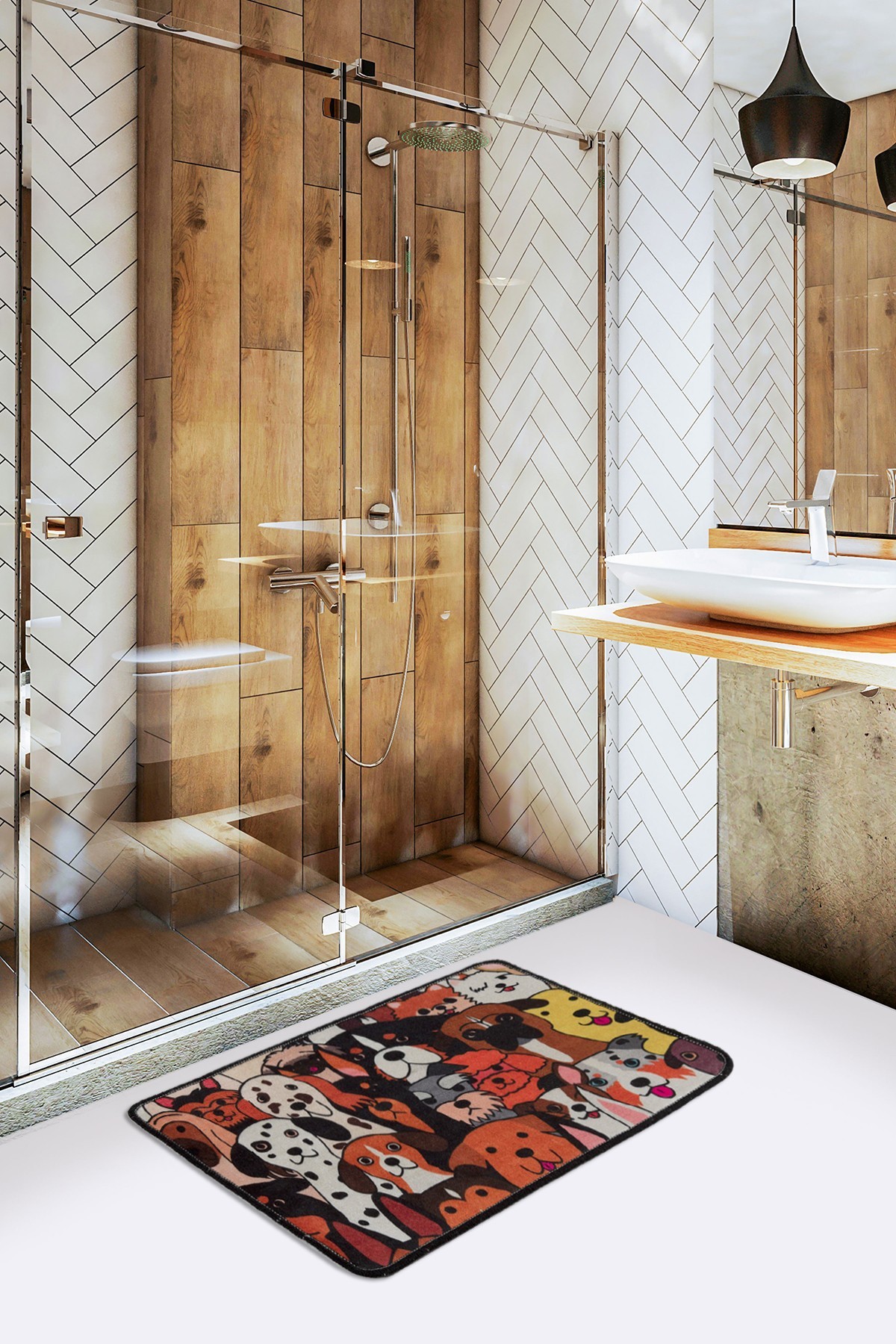 L'essentiel Maison тепих за бања 40x60cm Шарена