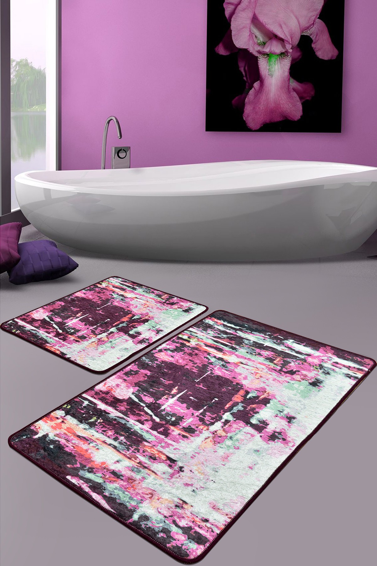 L'essentiel Maison Сет од 2 килими за бања Шарени