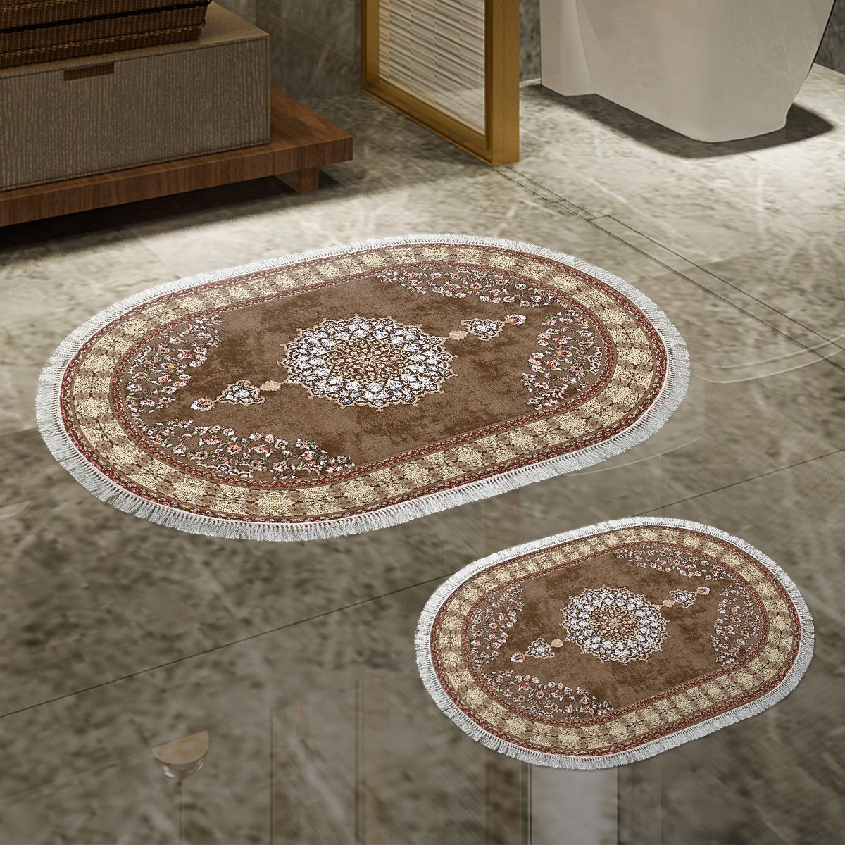 L'essentiel Maison Сет од 2 килими за бања Шарени