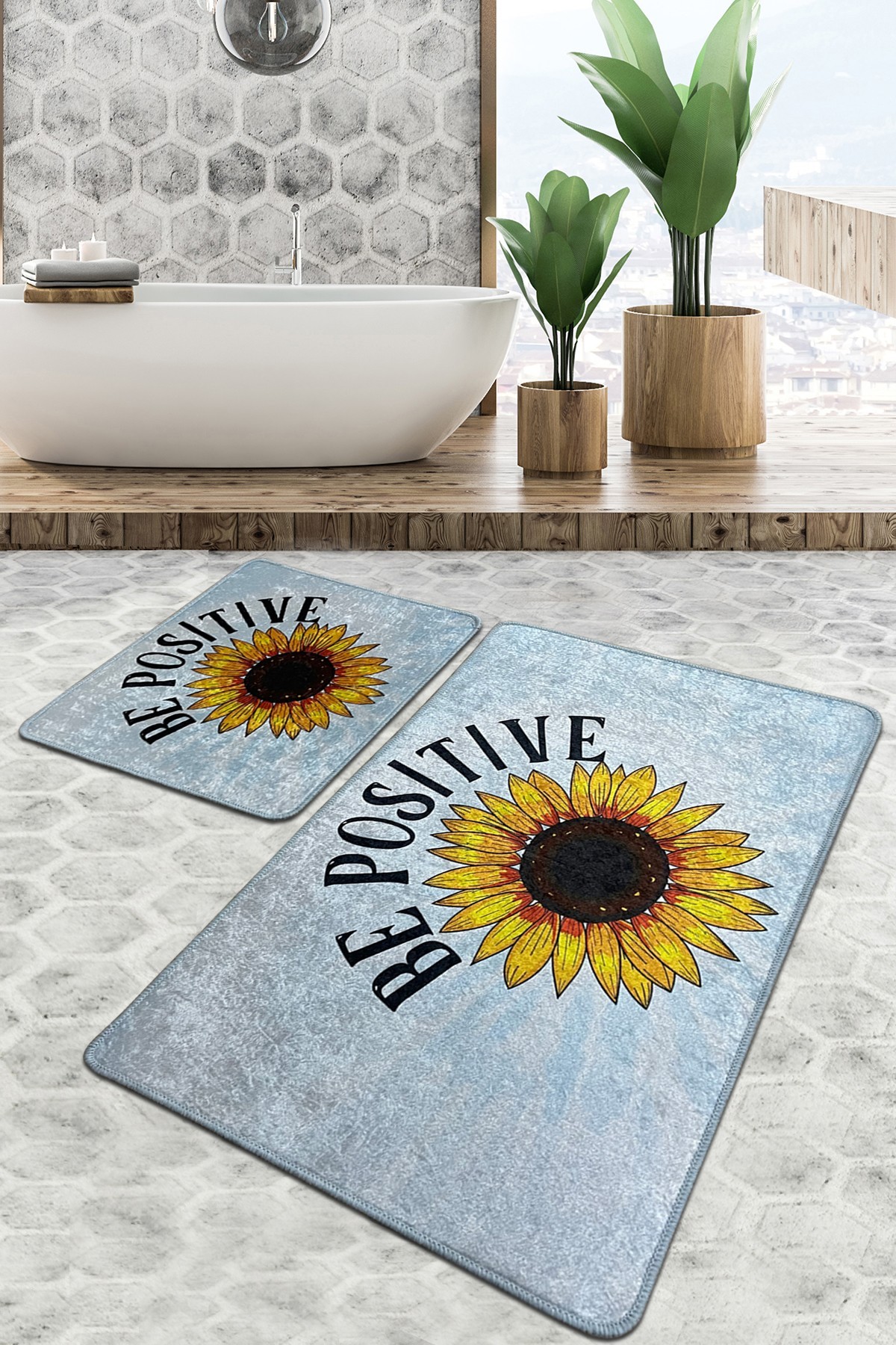 L'essentiel Maison Сет од 2 килими за бања Шарени