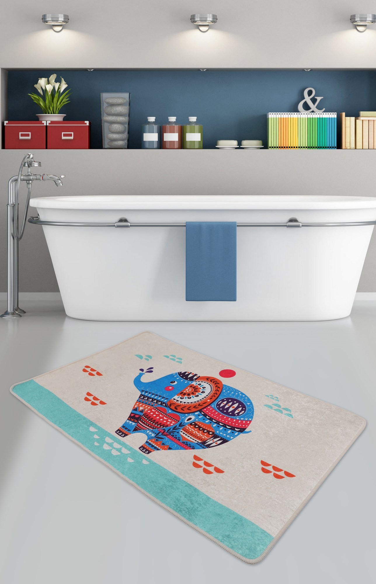 Простирка за бања L'essentiel Maison 80x120cm Шарена