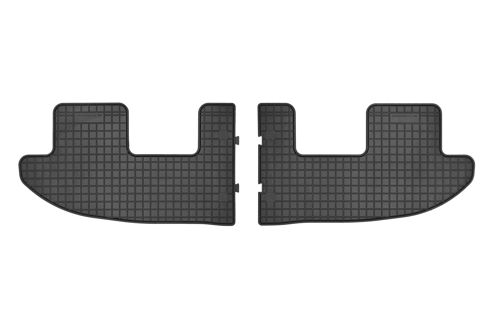 FROGUM Гумени патосници за VW Sharan Seat Alhambra по 2010 година за 3-ти ред 2 дела црни