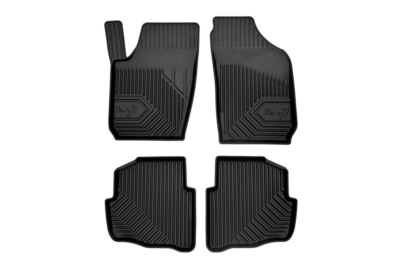 FROGUM 2.5D Гумени патосници модел 77 за Skoda Fabia 1999-2008 4 дела црни