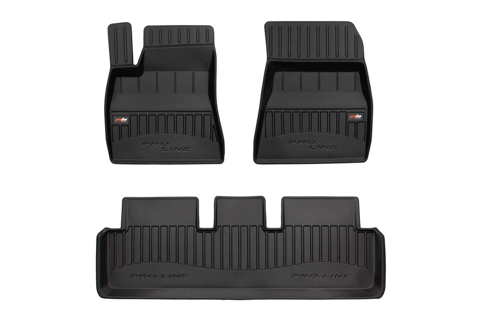 FROGUM 3D Гумени патосници за Tesla Model 3 по 2017 година 3 дела црни