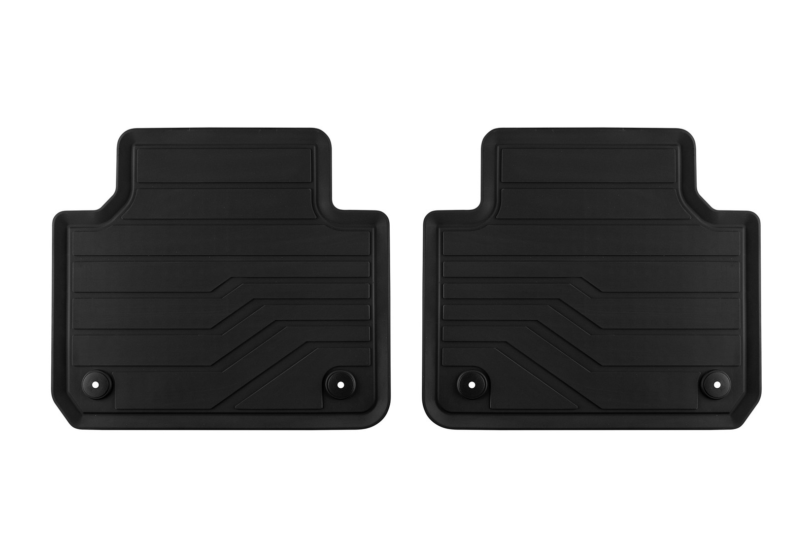 VW AG Задни Гумени патосници за VW Touareg по 2017 година 2 дела црни