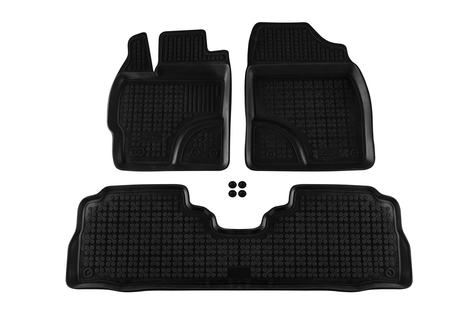 REZAW-PLAST Гумени патосници за Toyota Prius+ 2012-2015 3 дела црни
