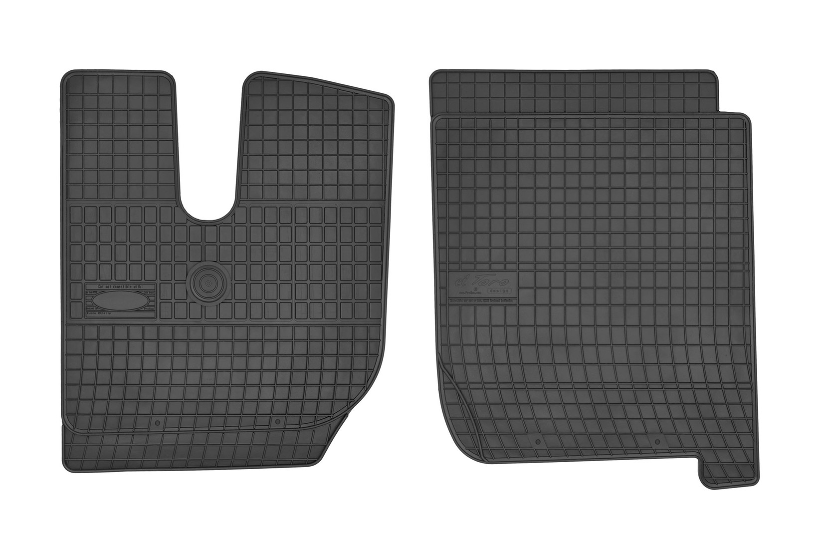 FROGUM Гумени патосници за Iveco Stralis тесна кабина по 2002 година 2 дела црни