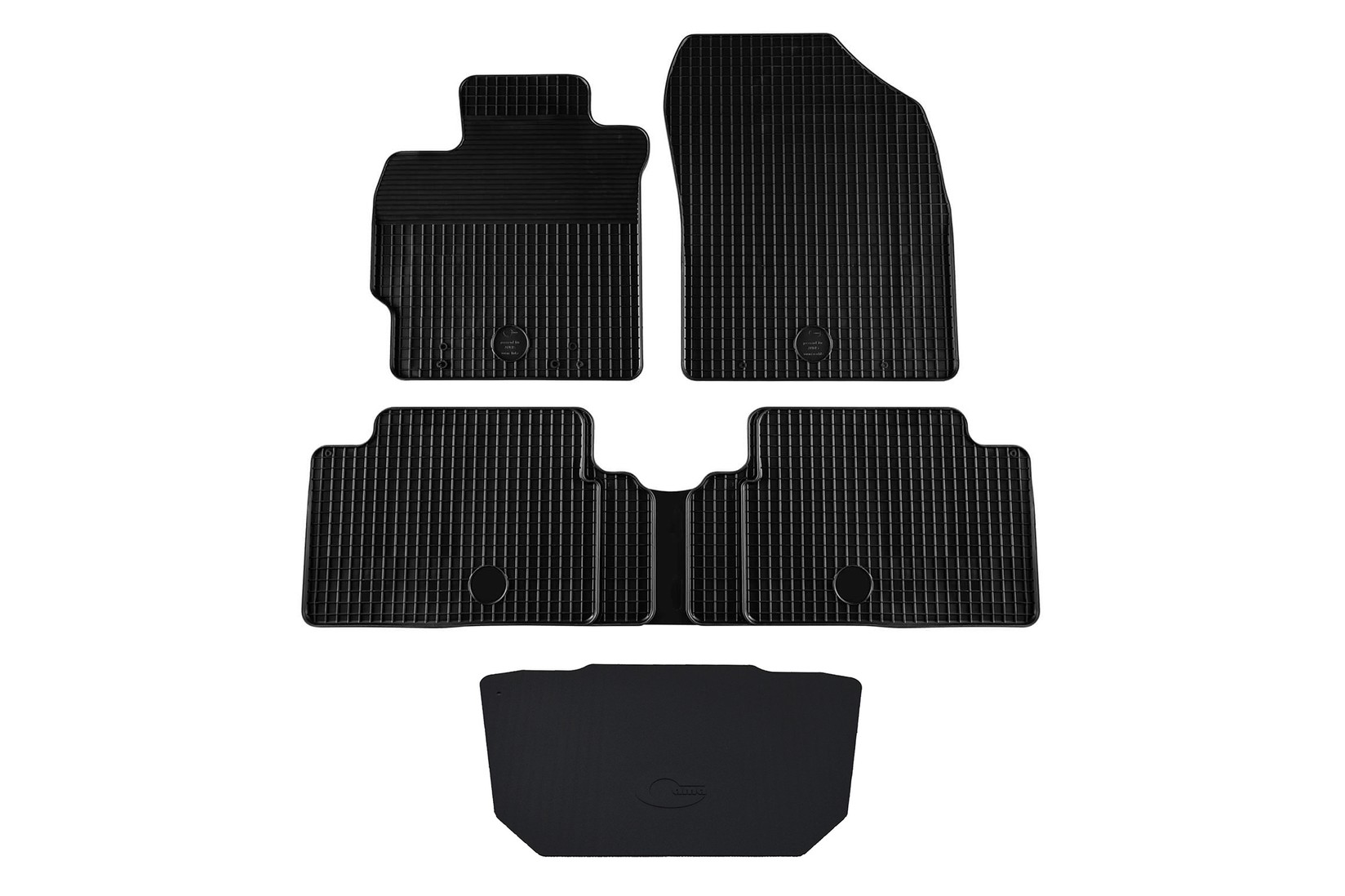 GUMARNY ZUBRI Гумени патосници за Toyota Auris 2007-2012 со Патосница за средината 5 дела црни