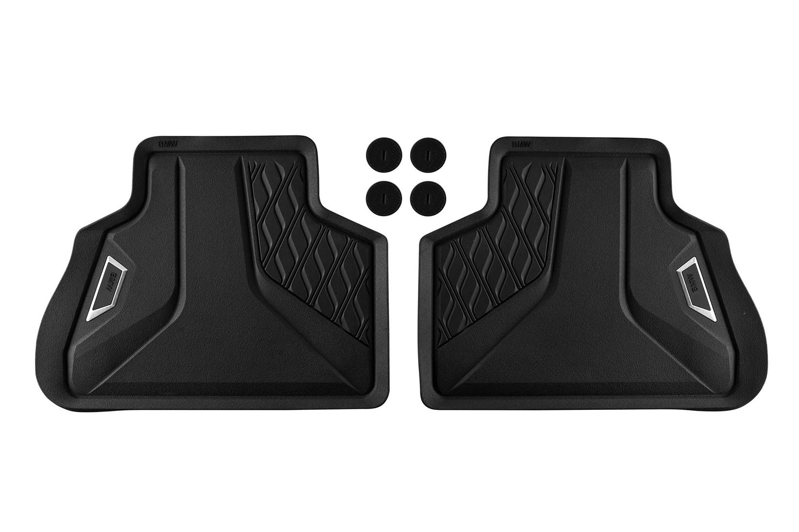 BMW Задни Гумени патосници за BMW X5 G05 по 2018 година 2 дела црни