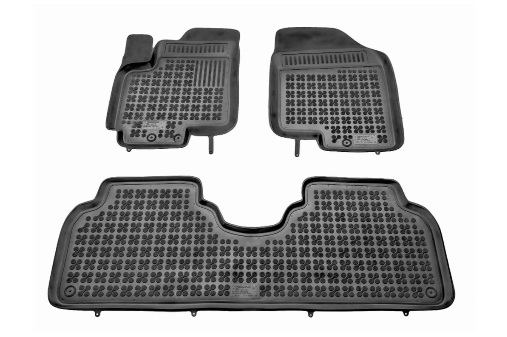 REZAW-PLAST Гумени патосници за Hyundai IX20 Kia Venga 2009-2018 3 дела црни
