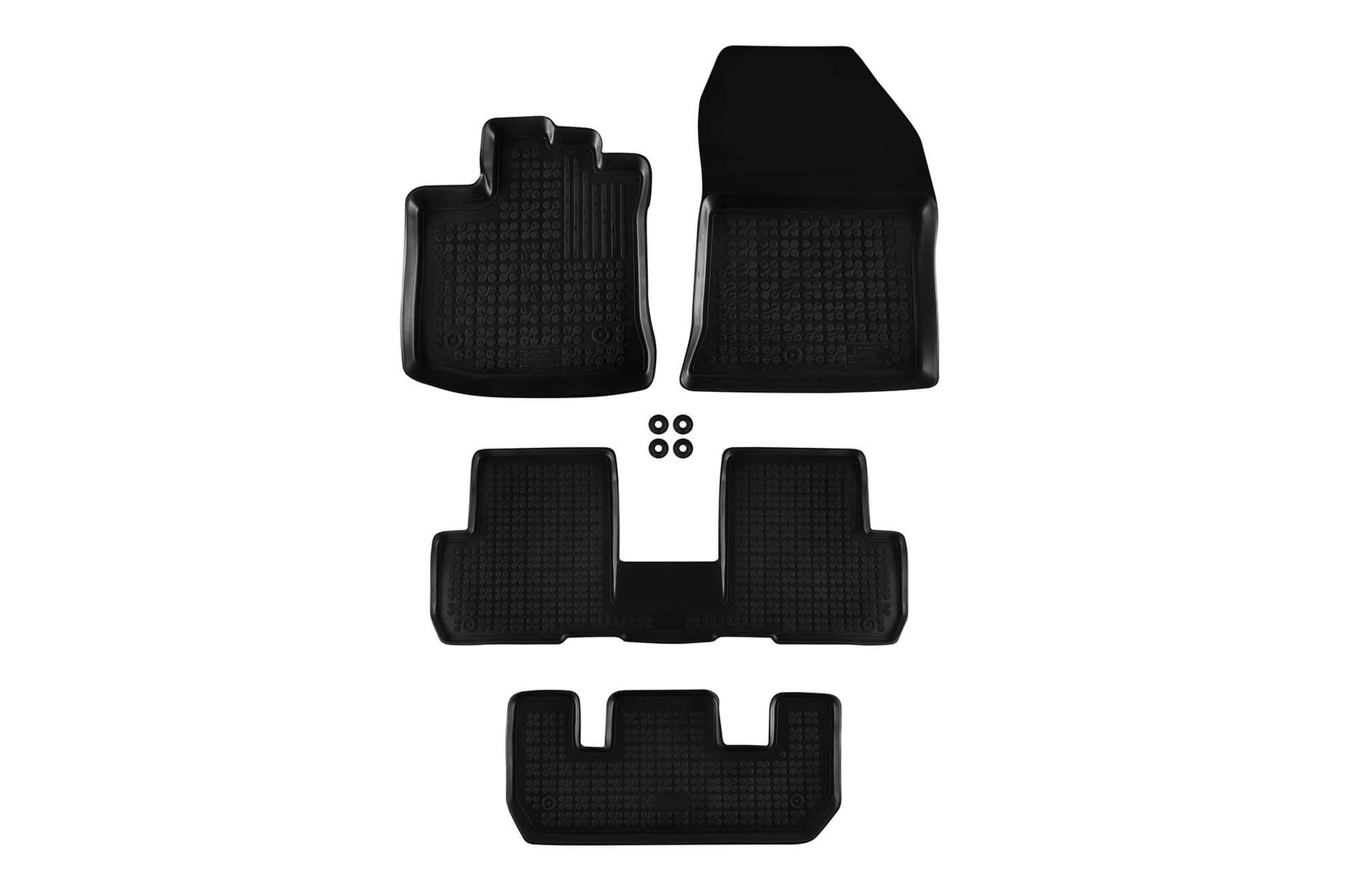 REZAW-PLAST Гумени патосници за Dacia Lodgy 2012-2020 со 7 места 4 дела црни