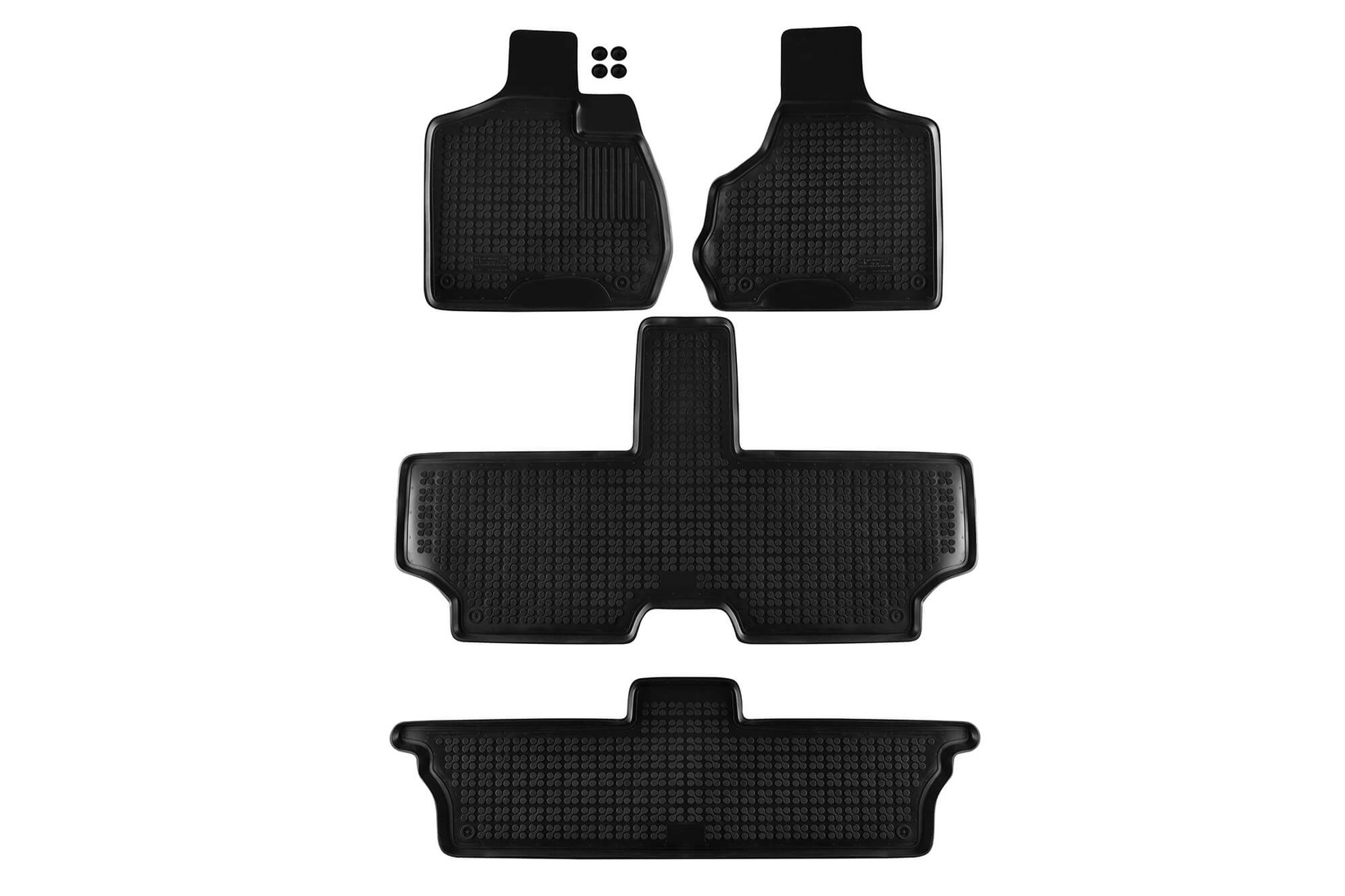 REZAW-PLAST Гумени патосници за Chrysler Voyager 2001-2007 7 места 4 дела црни