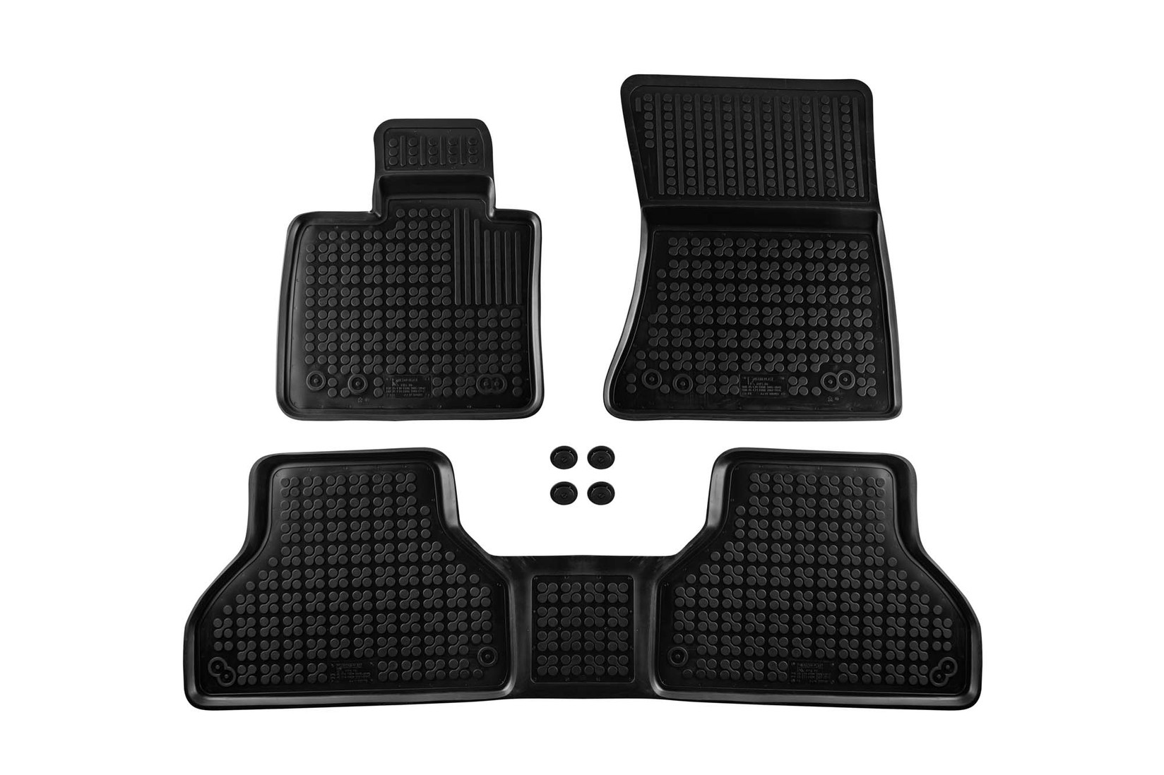 REZAW-PLAST Гумени патосници за BMW X5 E70 2006-2013 X6 E71 2008-2014 3 дела црни