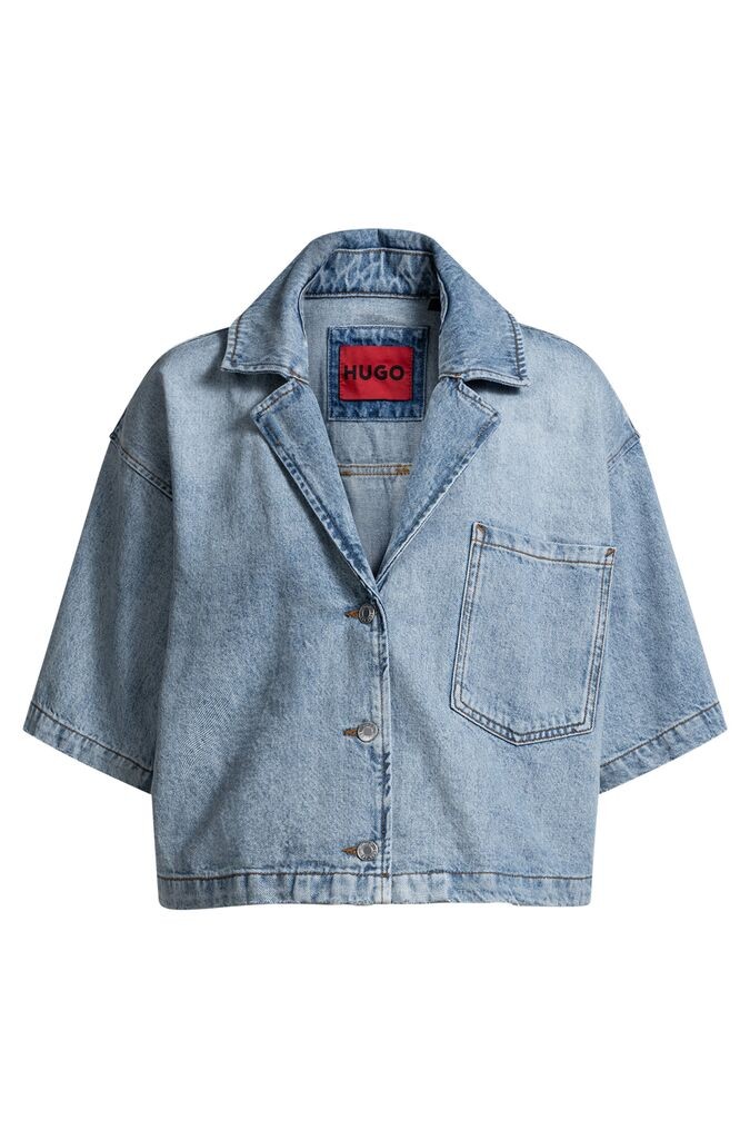 HUGO Женска Кошула со кратки ракави