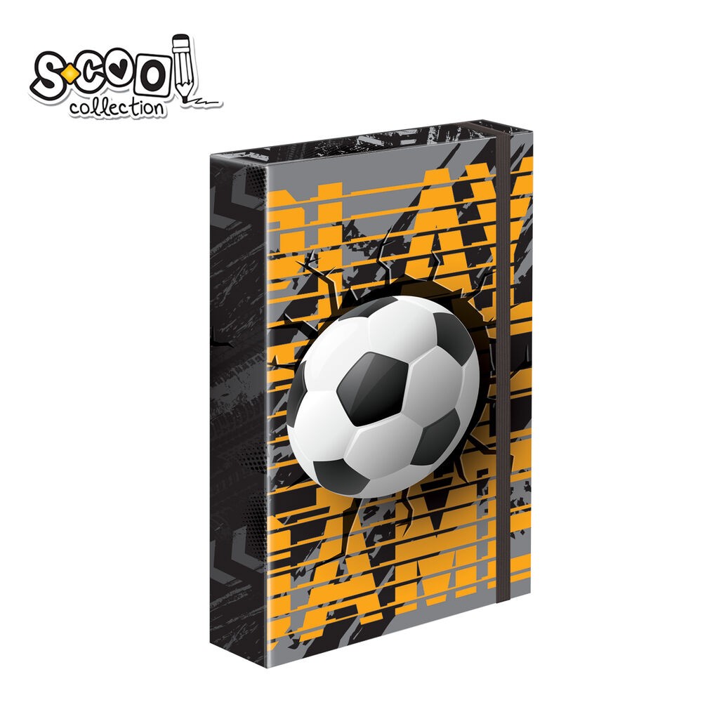 Scool Папка Картонска со Ластик 4См