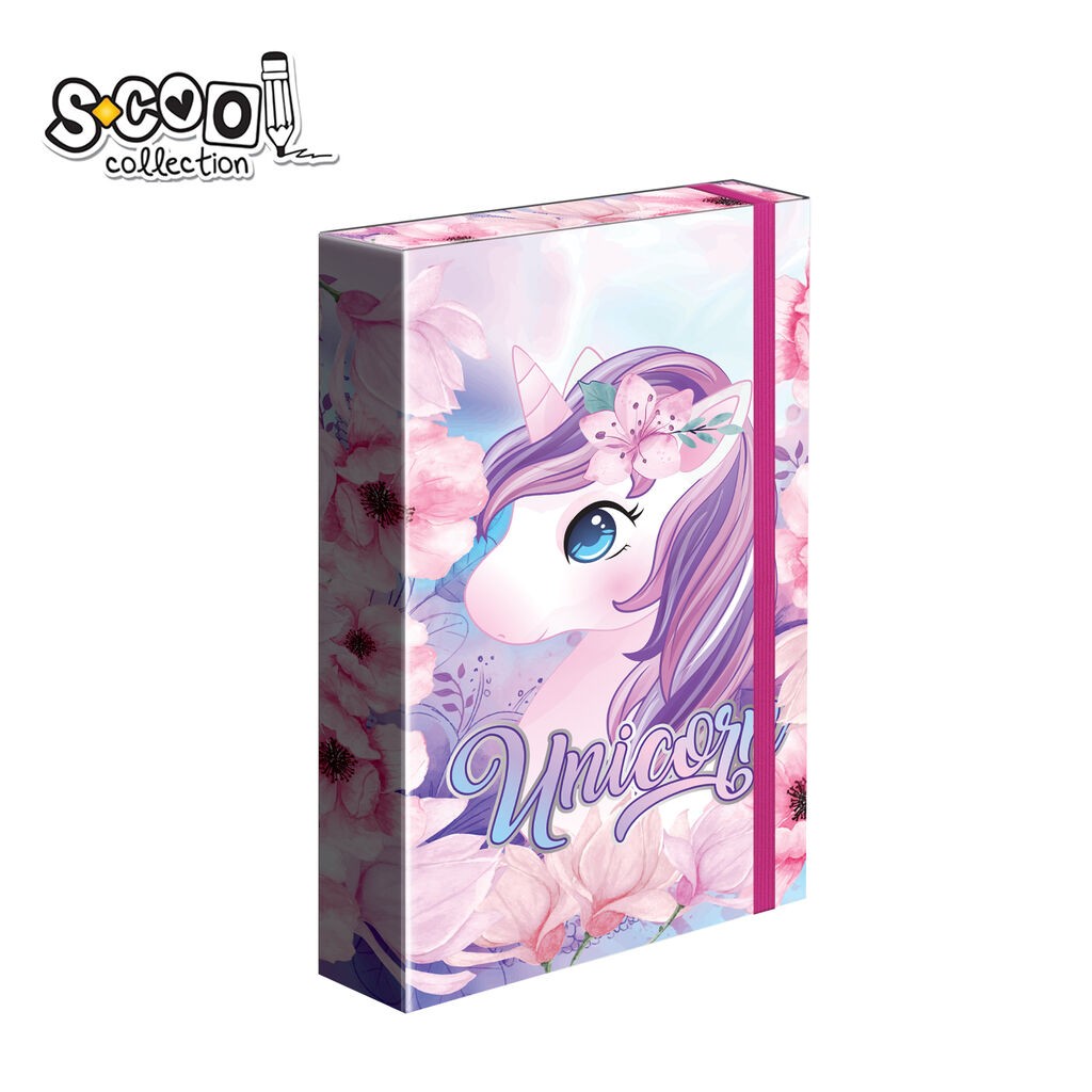 Scool Папка Картонска со Ластик 4См