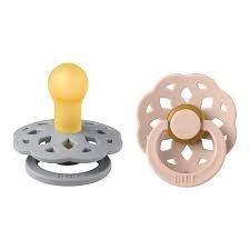 Bibs Boheme Pacifier Cloud/Blush Латех Цуцла Лажливка 2 (6+ Месеци), 2 Цуцли