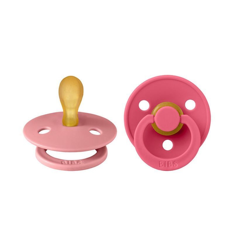 Bibs Colour Pacifier Dusty Pink/Coral Латех Цуцла Лажливка 2 (6+ Месеци), 2 Цуцли