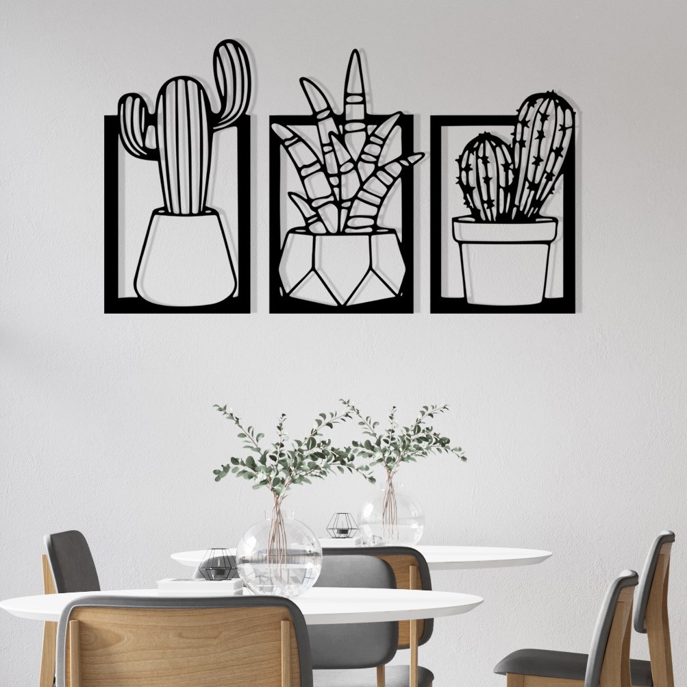 Wallity dzидна декорација Назен, 49x29 см, 1,2 мм, црна