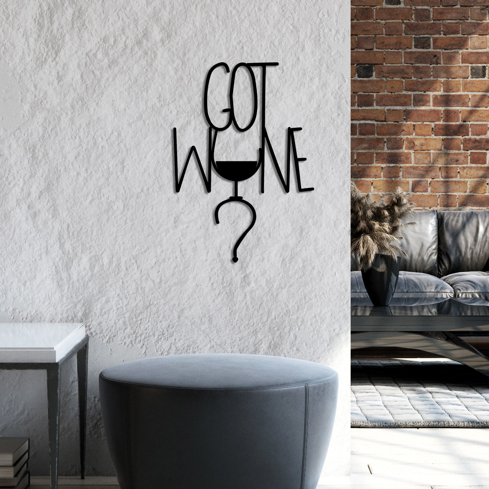 Wallity dzидна декорација Got Wine, 54x38 см, 1,5 мм, црна