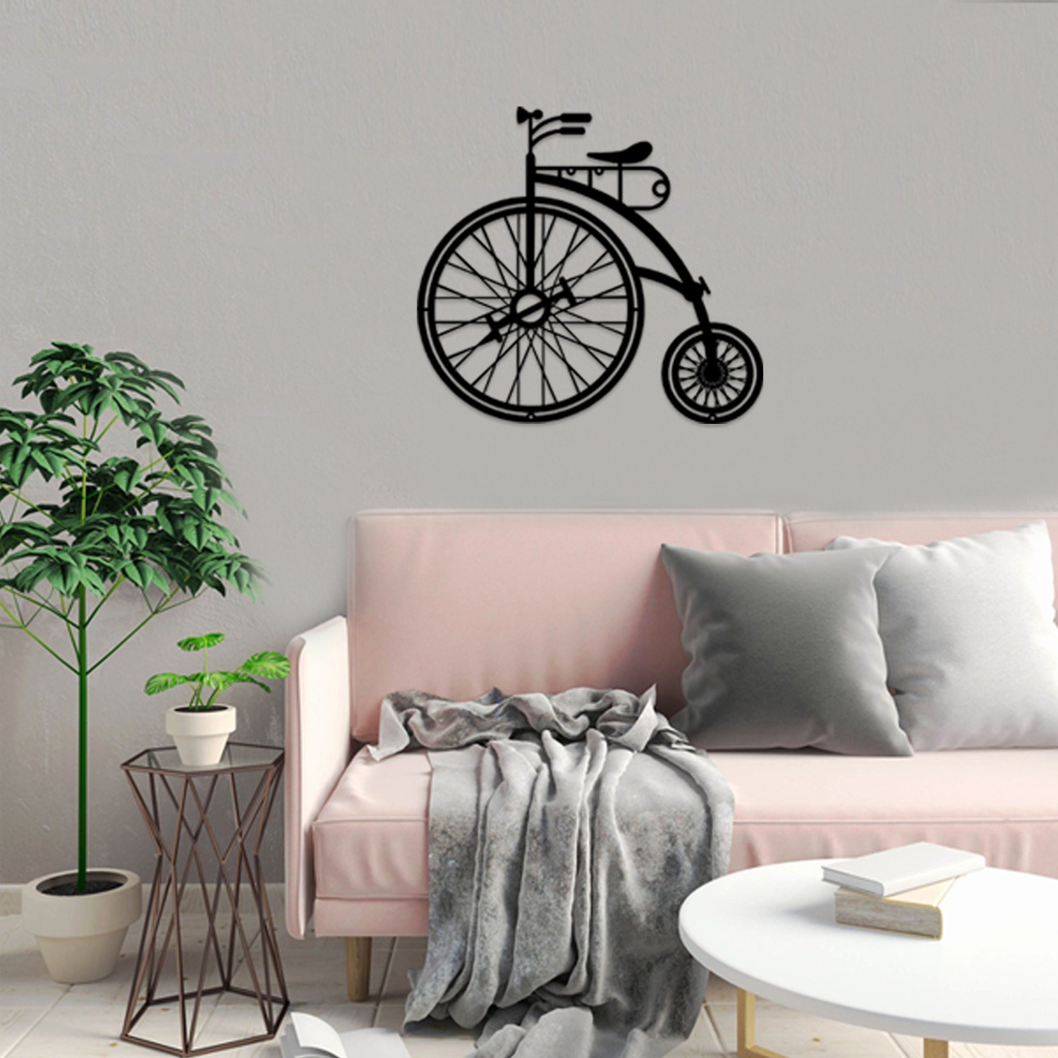 Wallity dzидна декорација со голема скала, 50x46 см 2 мм, црна