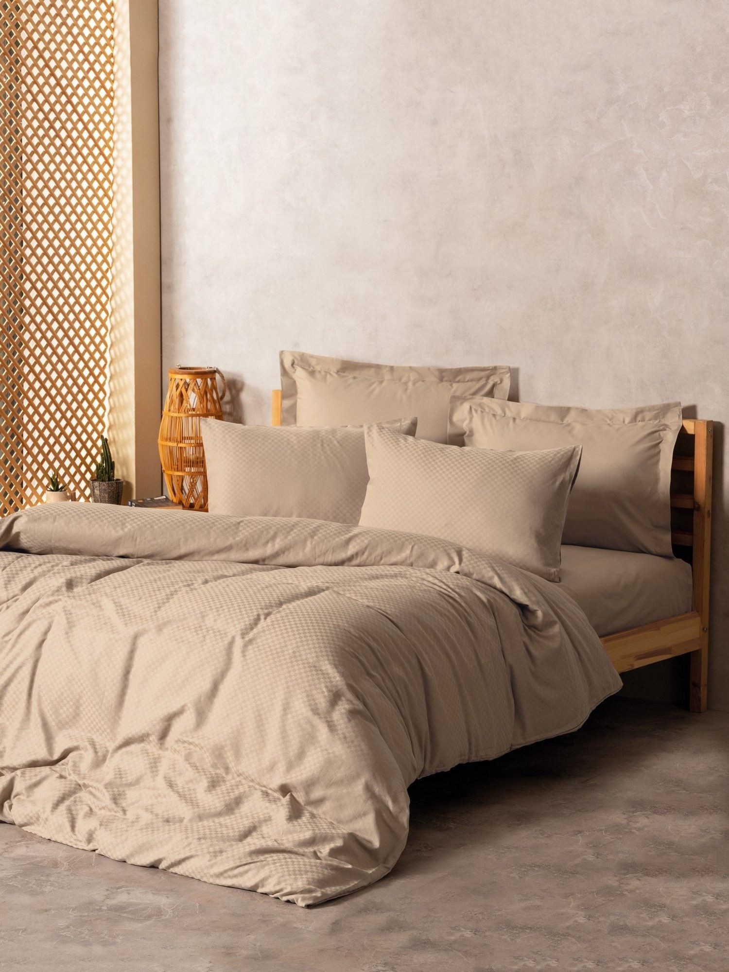 Комплет постелнина L'essentiel Maison Кариран, 200x220 cm, црна