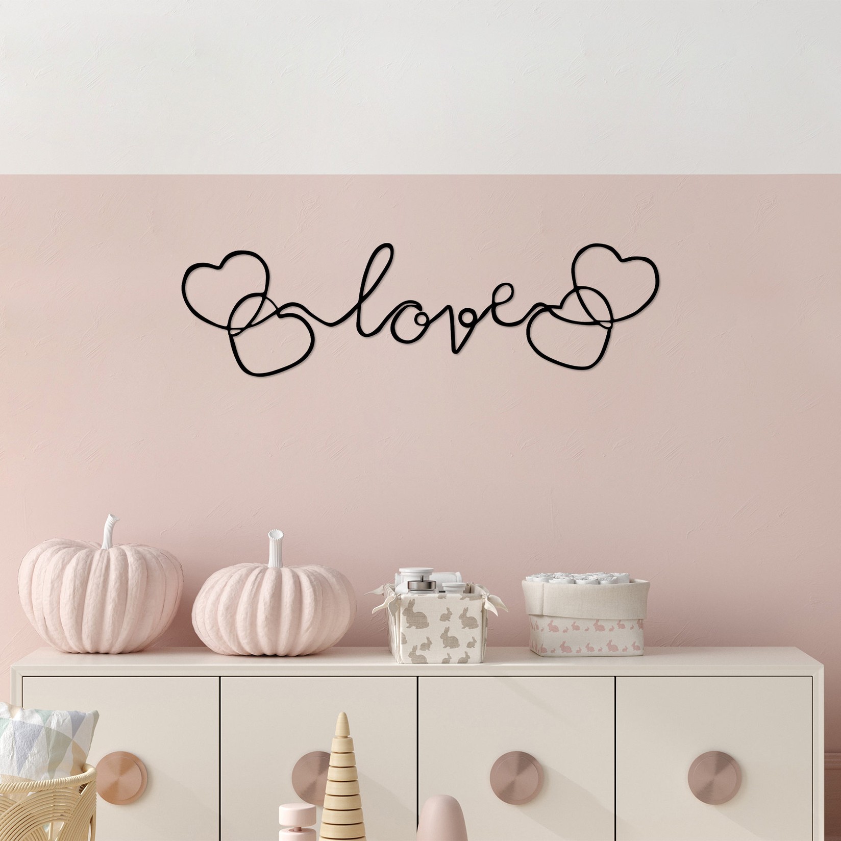 Wallity декорација за dzид Love-491, 19x70 см, 1,5 мм, црна