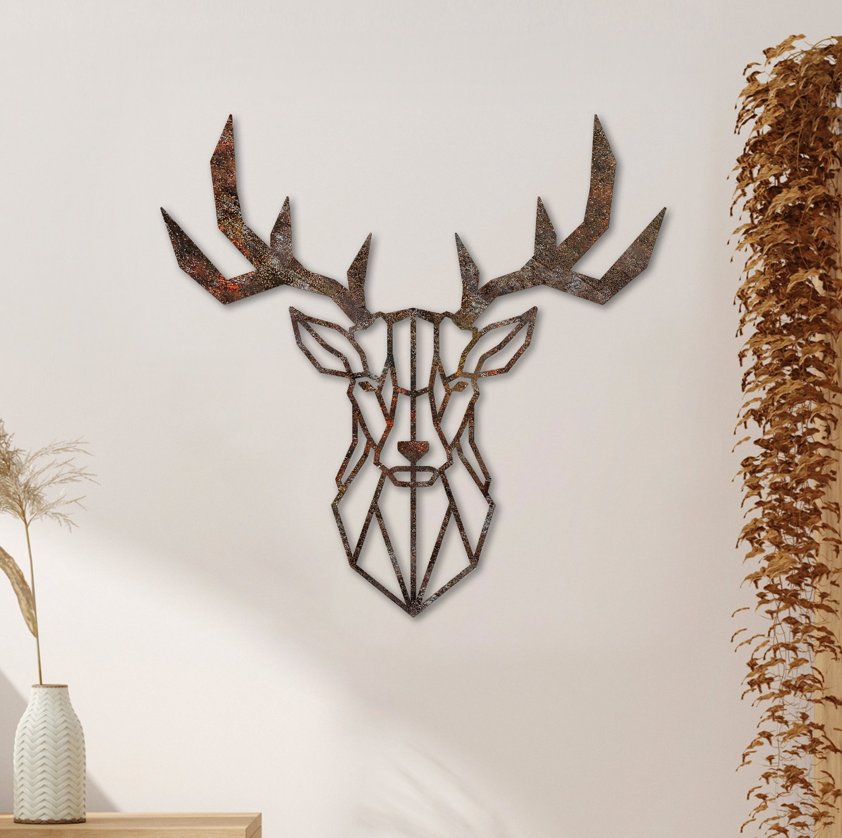 Wallity декорација за dzид „Рѓосан елен" 1, 51x51 см, 1,5 мм, кафеава